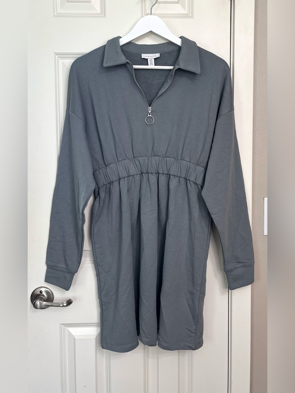 Topshop Zip Collar Waist Mini Dress NWOT